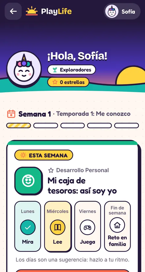 Pantalla del niño: el tema de esta semana con sus días